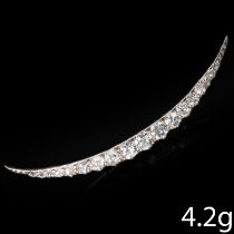 VICTORIAN DIAMOND CRESCENT BROOCH