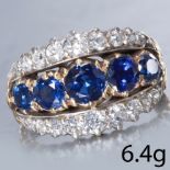 SAPPHIRE AND DIAMOND RING