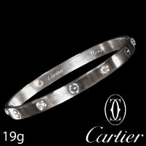 CARTIER, DIAMOND 'LOVE' BANGLE