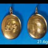 OF HISTORICAL NEW ZEALAND IMPORTANCE, RARE AUCKLAND, NEW ZEALAND TRAIN LOCKET PENDANT, CA. 1879