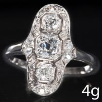 FINE ART DECO DIAMOND UP-FINGER RING