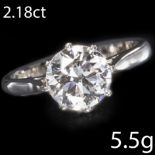 LARGE DIAMOND SOLITAIRE RING, APPROX. 2.18 CT.