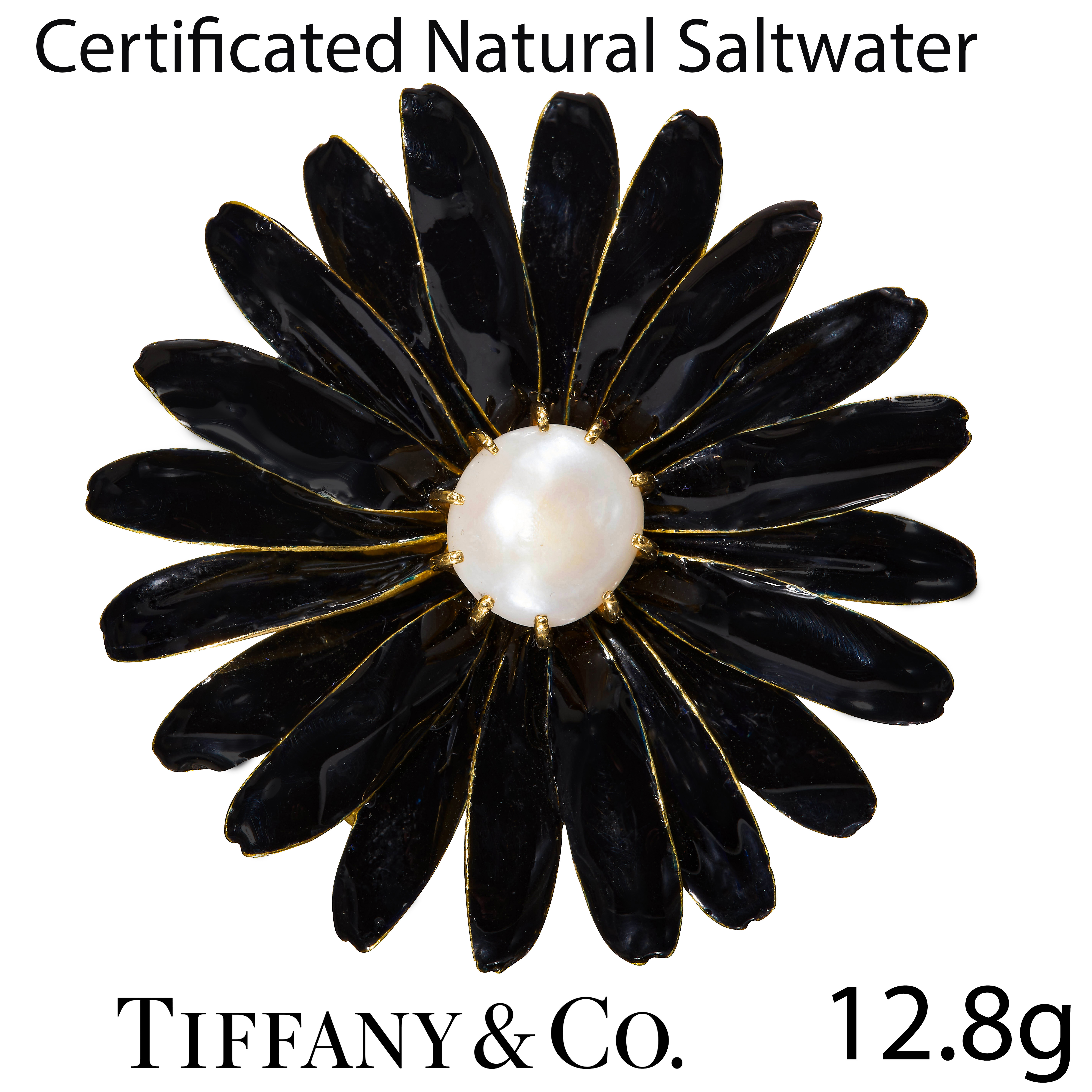 TIFFANY AND CO, ANTIQUE, CA. 1900, MOST LIKELY LOUIS COMFORT TIFFANY, CERTIFICATED NATURAL SALTWATER - Image 2 of 4