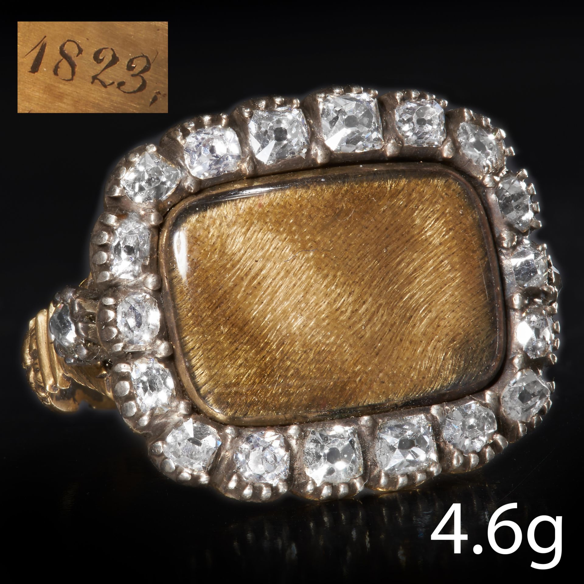 GEORGIAN DIAMOND CLUSTER RING - Image 2 of 2