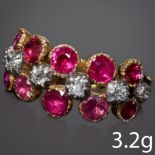 GEORGIAN RUBY AND DIAMOND RING