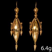 PAIR OF VICTORIAN GOLD TASSEL EARRINGS