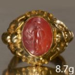 ANTIQUE CARVED INTAGLIO RING