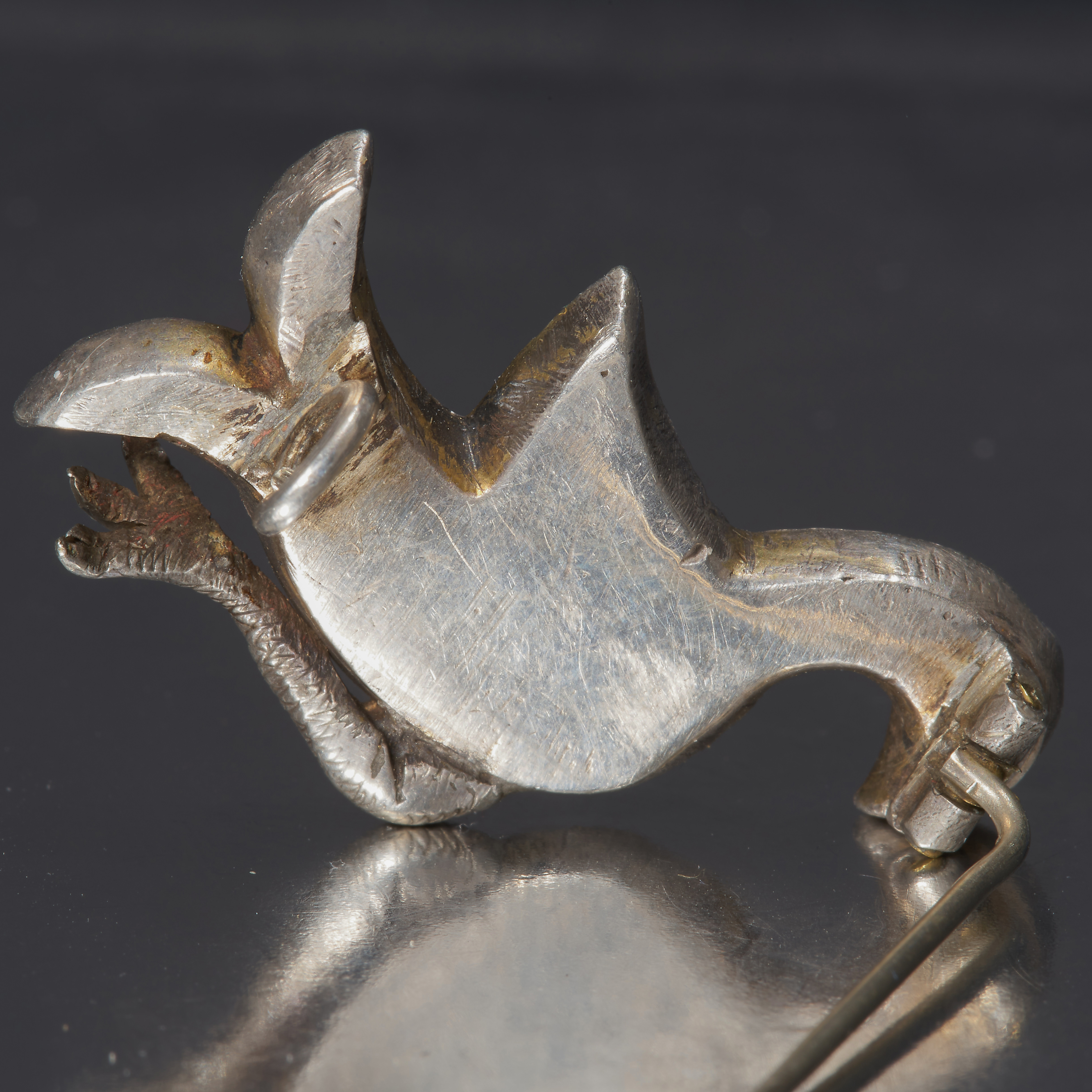 RARE GEORGIAN TOPAZ MEROVINGIAN BIRD BROOCH - Image 2 of 2