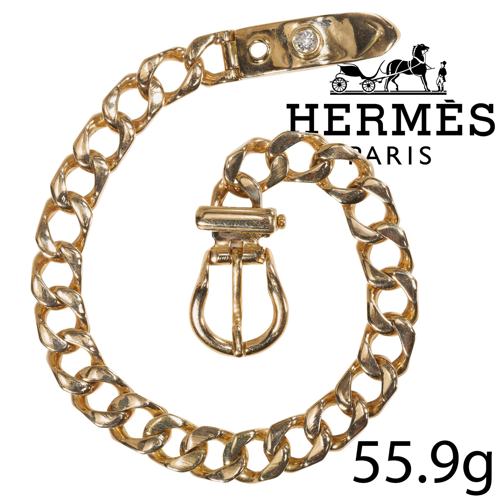 HERMES PARIS, FINE 'BOUCLE SELLIER' DIAMOND BRACELET