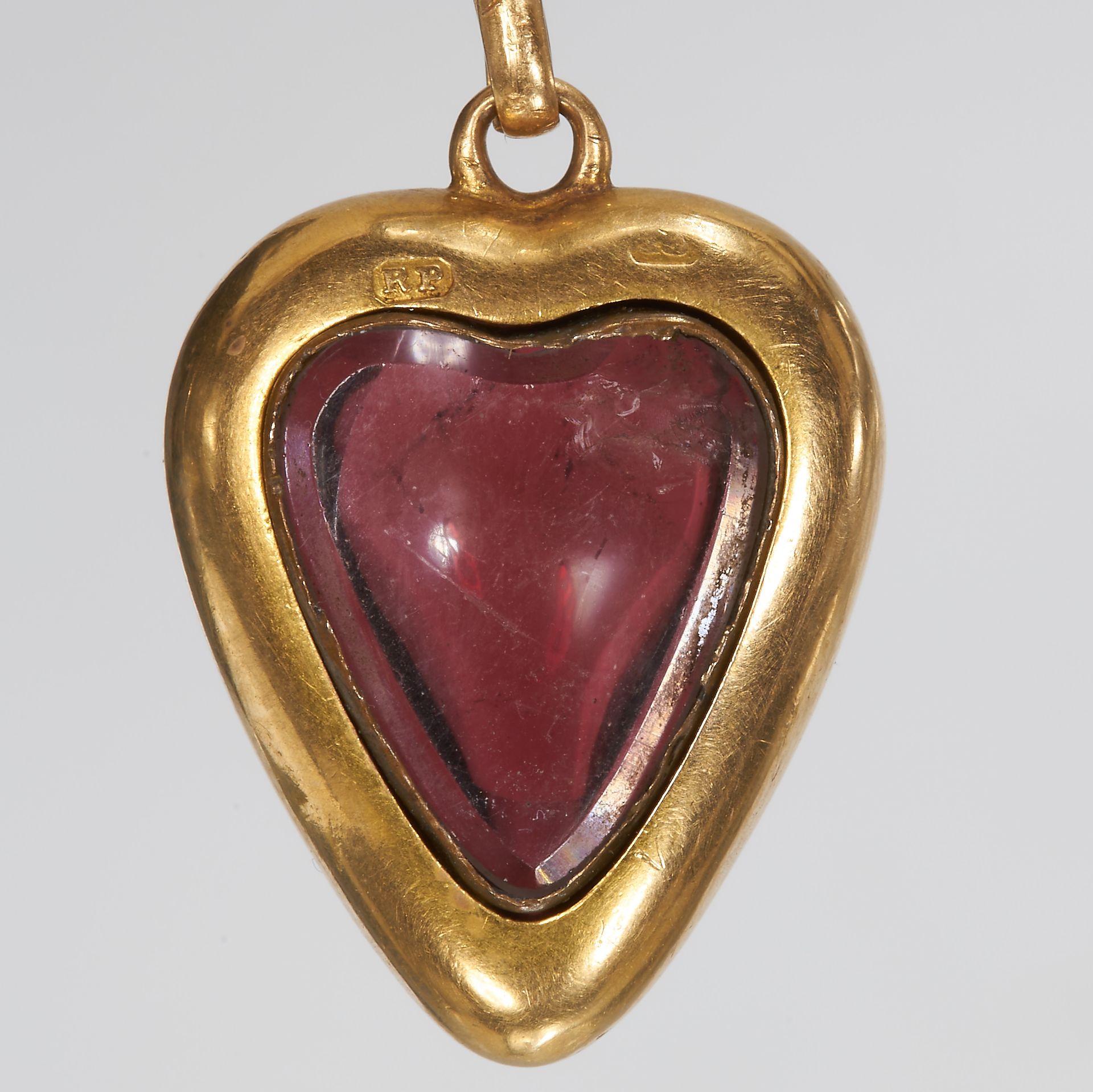 RARE VICTORIAN GARNET HEART PENDANT - Image 2 of 2