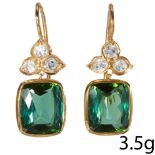 TOURMALINE AND DIAMOND EARRINGS