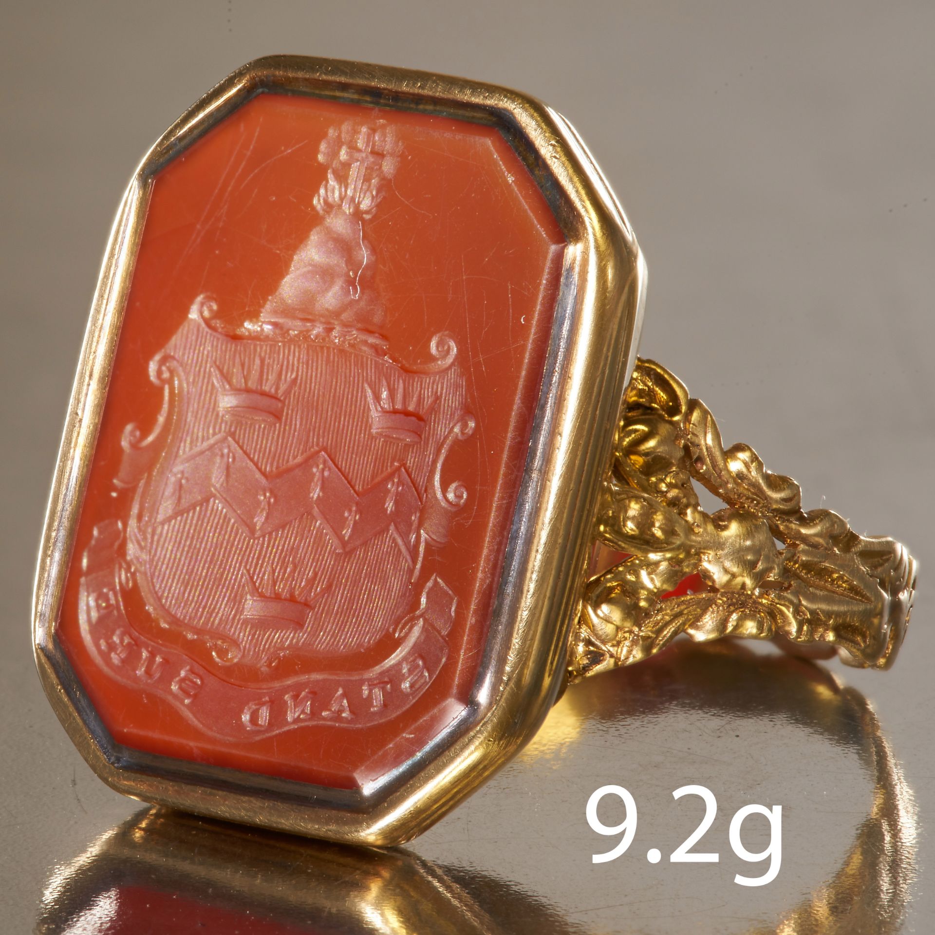 UNUSUAL CARNELIAN ANTIQUE SEAL RING