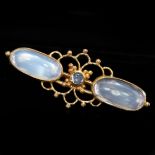 15CT GOLD LIBIRTY AND CO MOONSTONE BROOCH