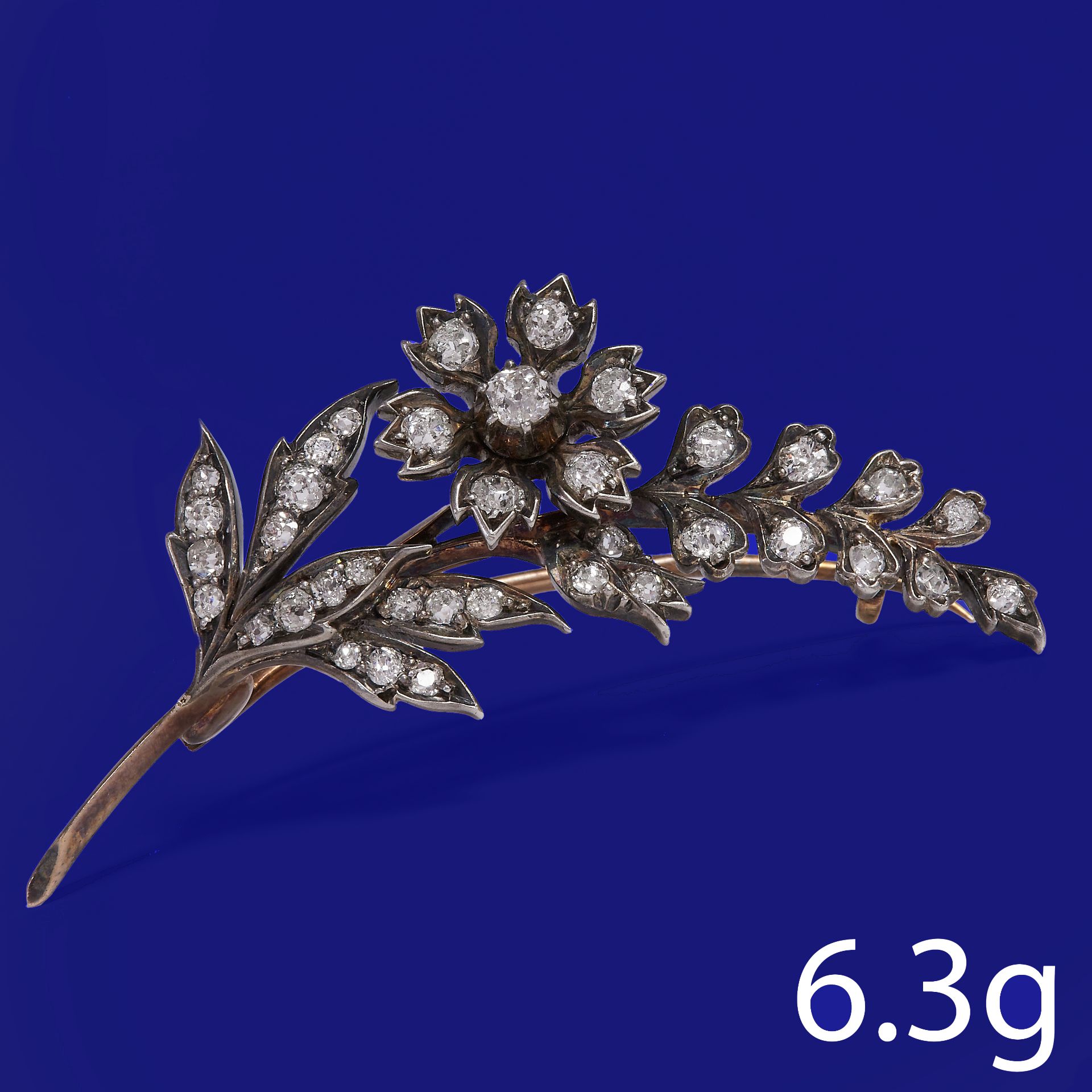 ANTIQUE DIAMOND SPRAY BROOCH