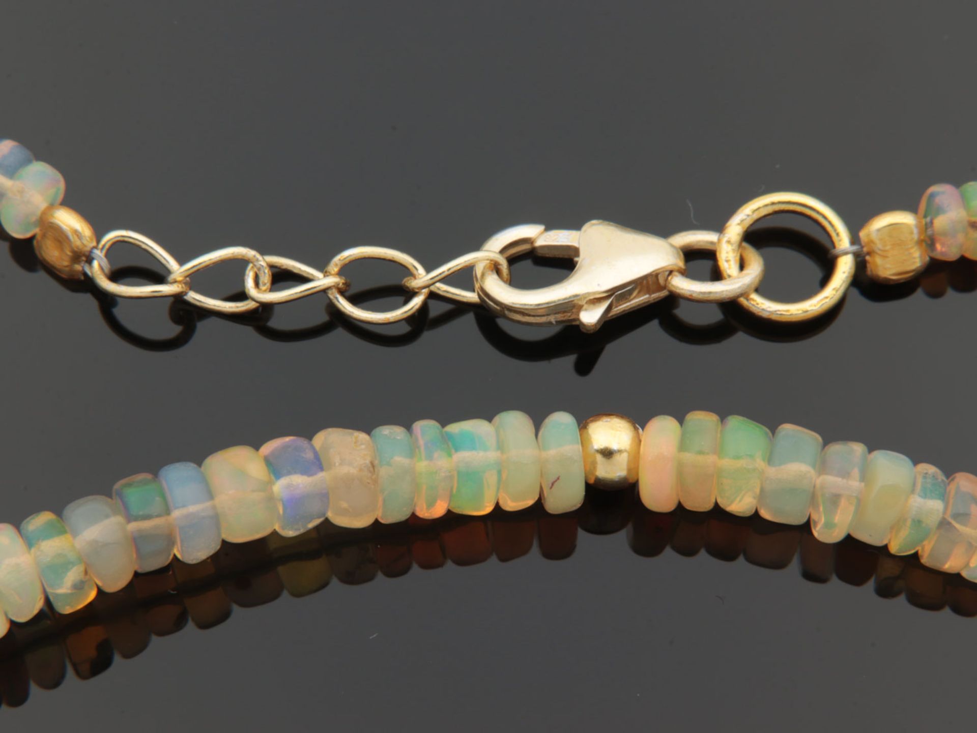 Zuchtperle/Opal - Collier - Bild 3 aus 3