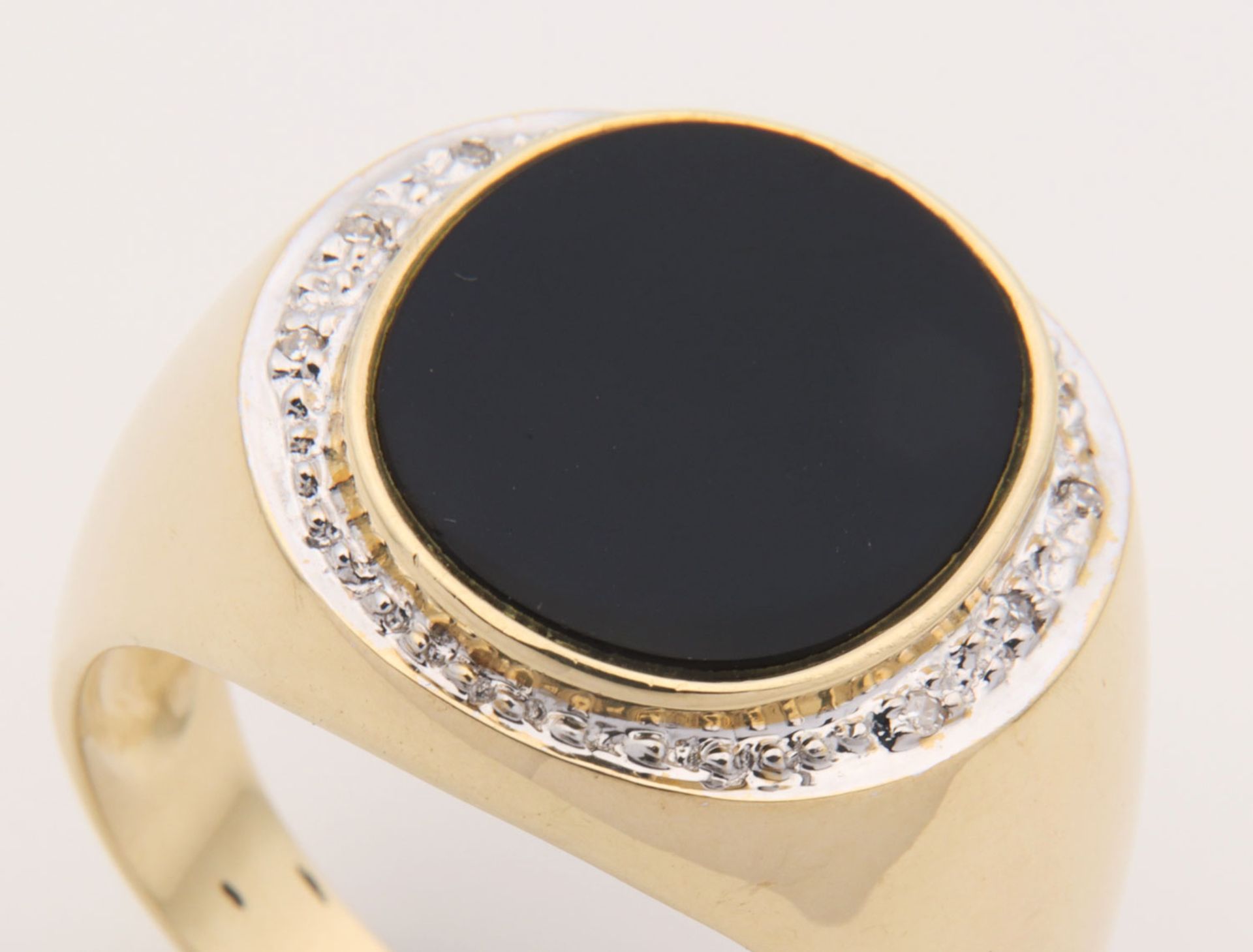 Diamant/Onyx - Herrenring - Bild 8 aus 8