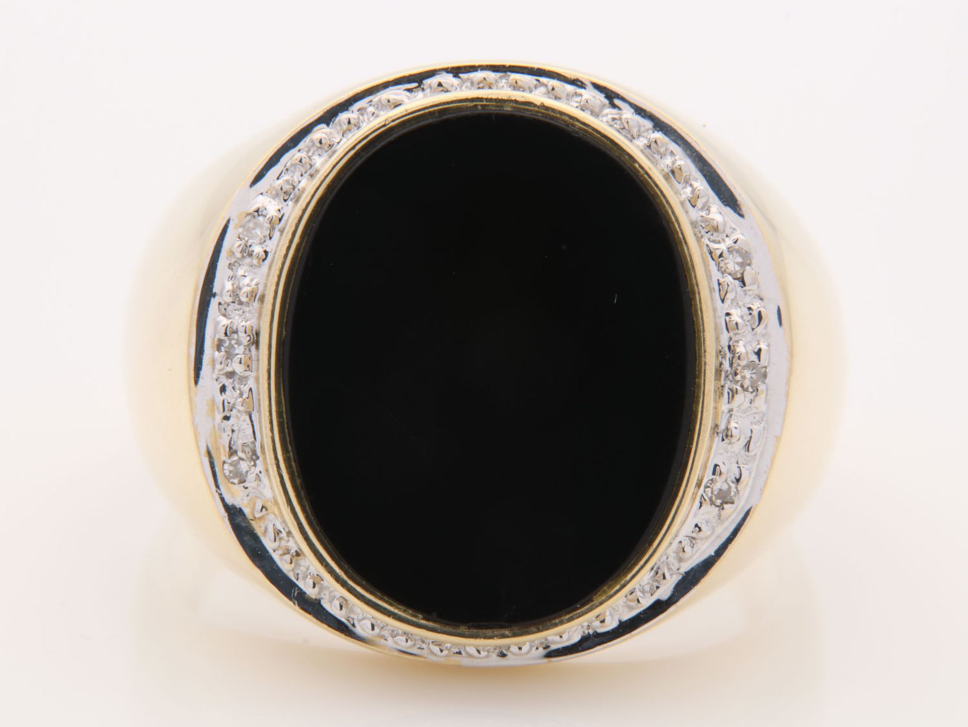 Diamant/Onyx - Herrenring - Bild 3 aus 8