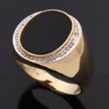 Diamant/Onyx - Herrenring