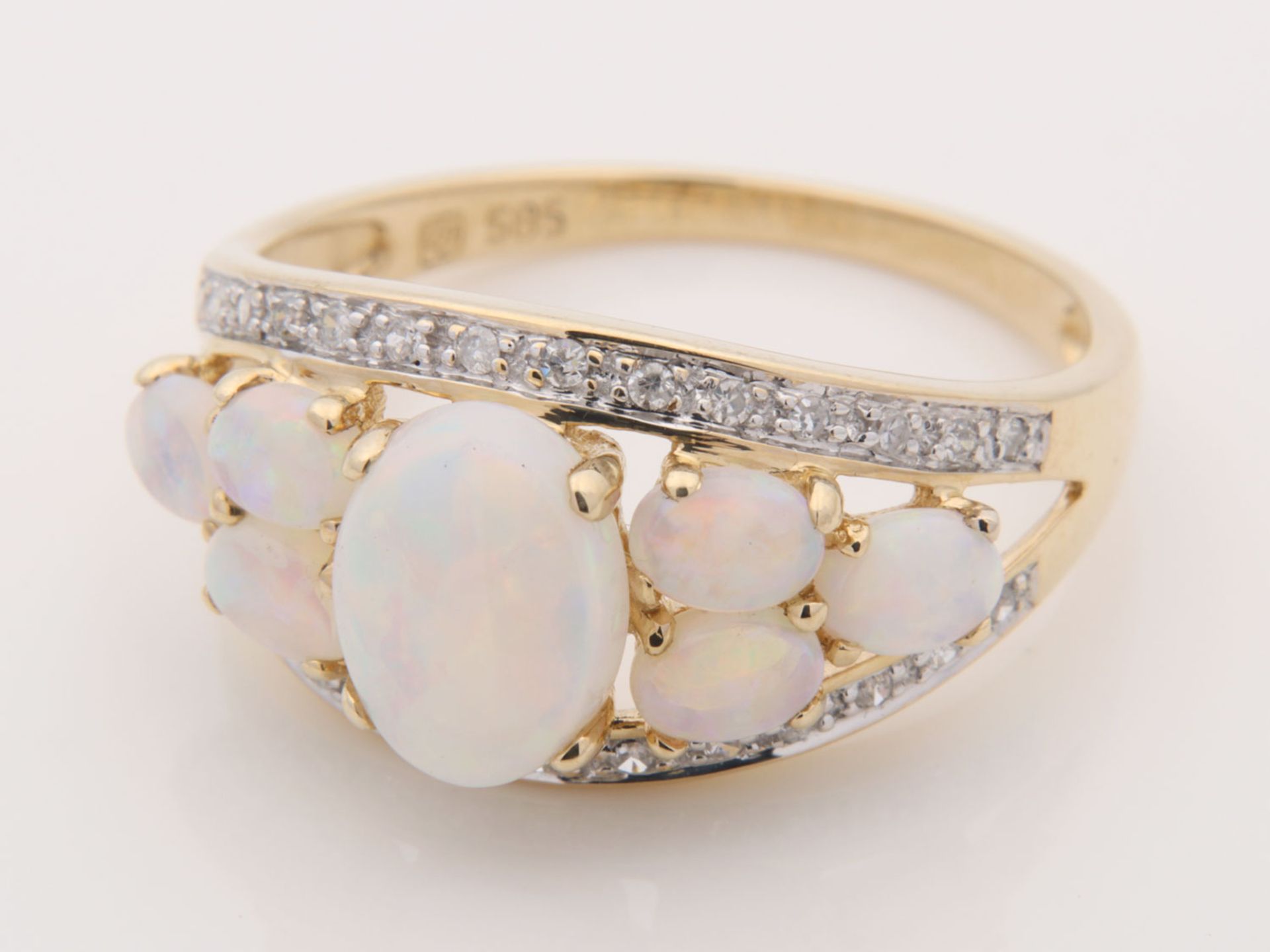 Diamant/Opal - Damenring - Image 7 of 7