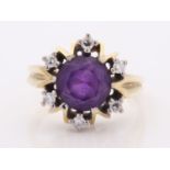 Diamant/Amethyst - Damenring