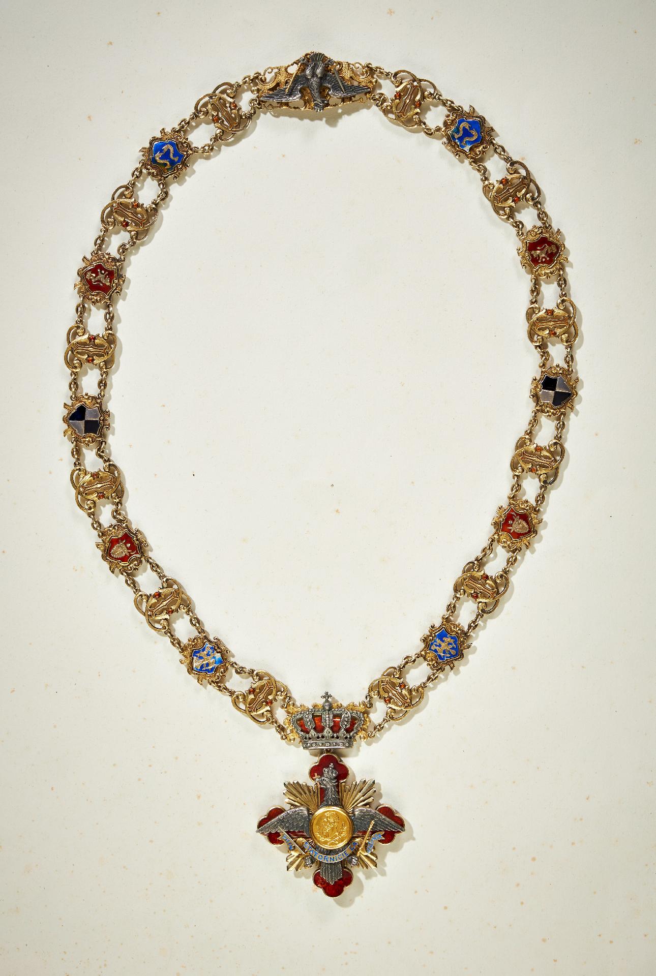 Romania : Romania: Order of Carol I. - personal Collar Chain of King Carol II. of Romania. - Image 7 of 10