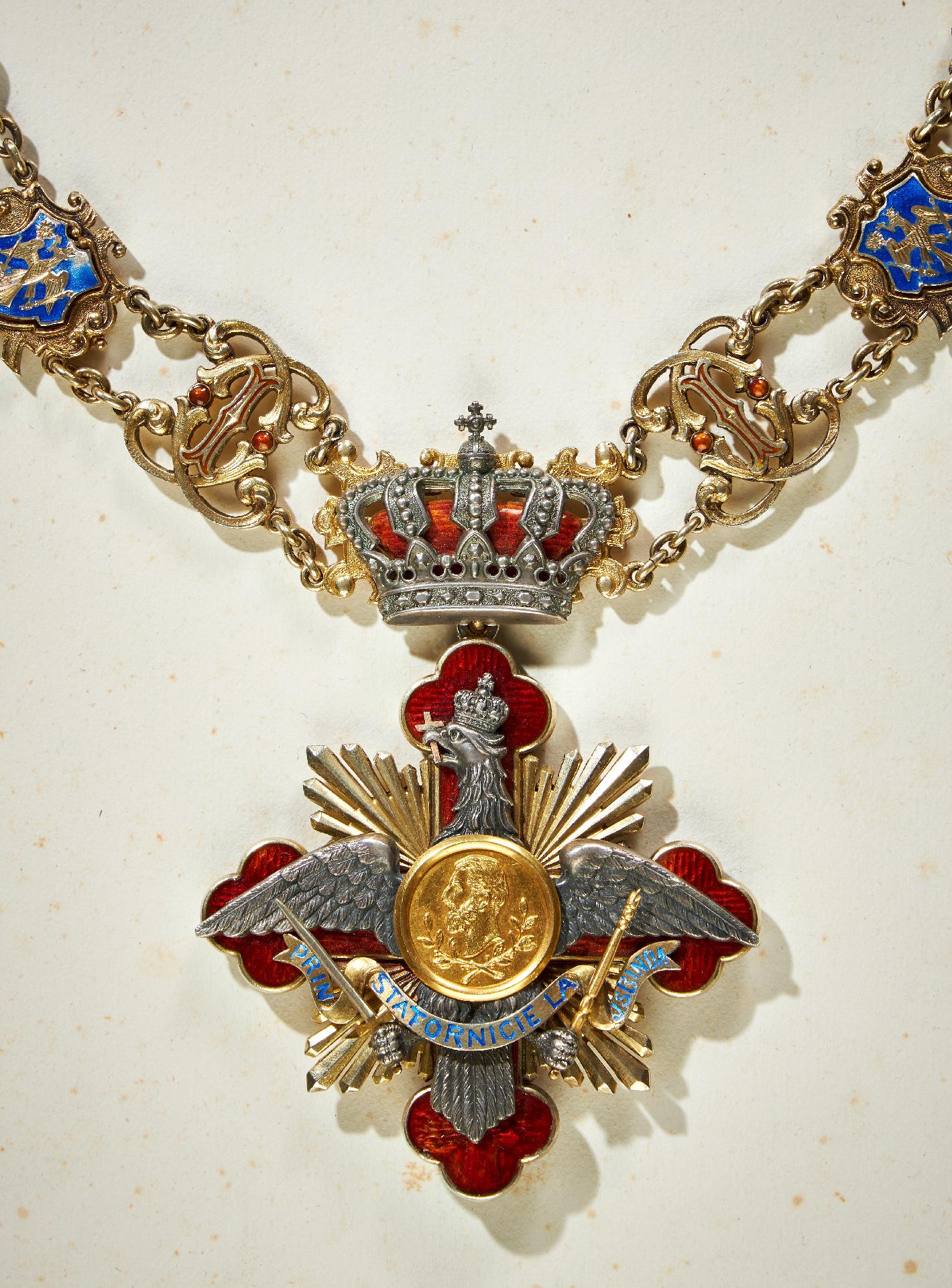 Romania : Romania: Order of Carol I. - personal Collar Chain of King Carol II. of Romania. - Image 2 of 10