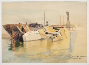 Kunst : Franz Eichhorst - Lorient, getarntes U - Boot.