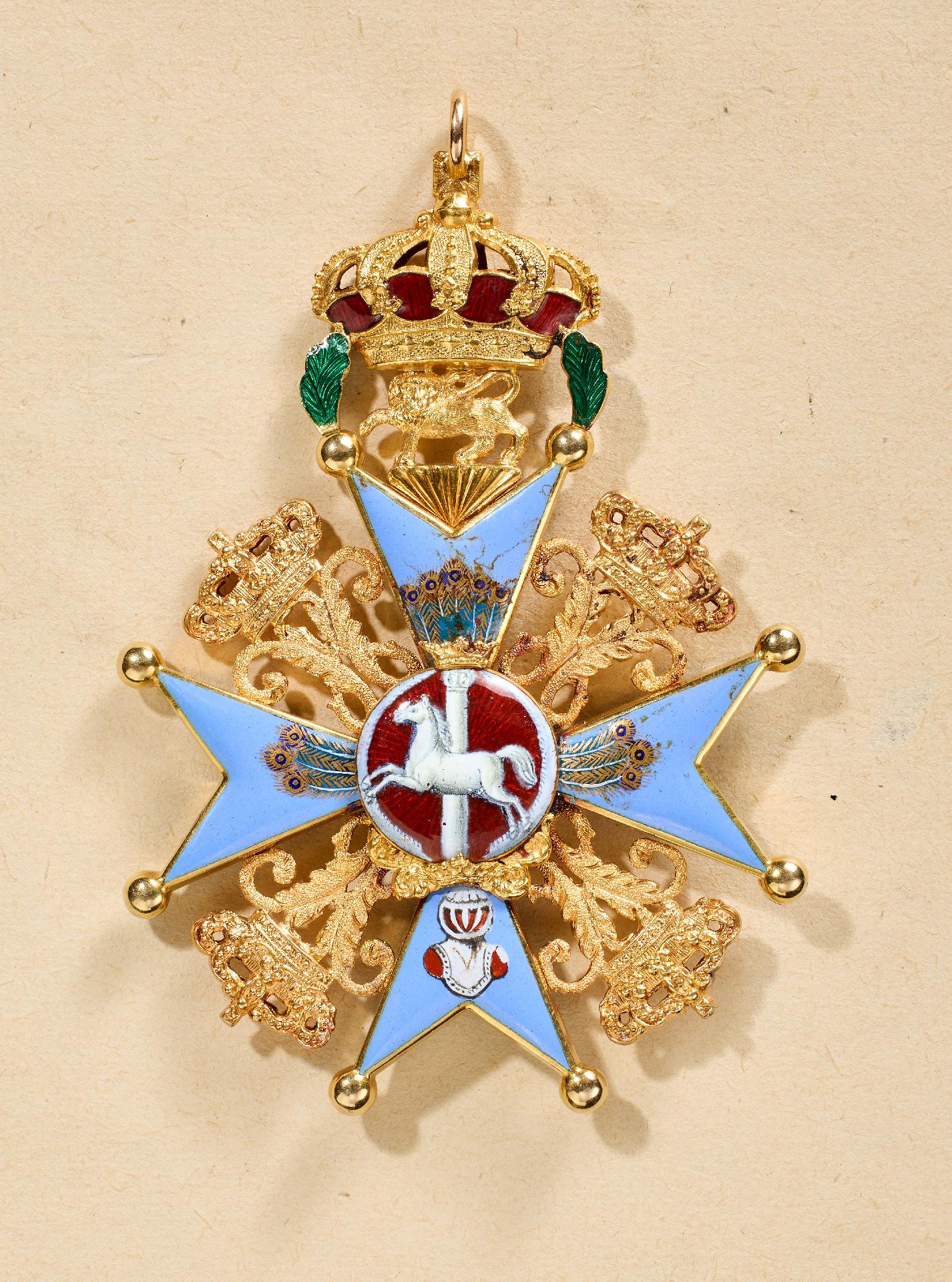 Duchy of Brunswick : Brunswick: Order of Henry the Lion: Grand Cross Sash Badge. - Image 3 of 4