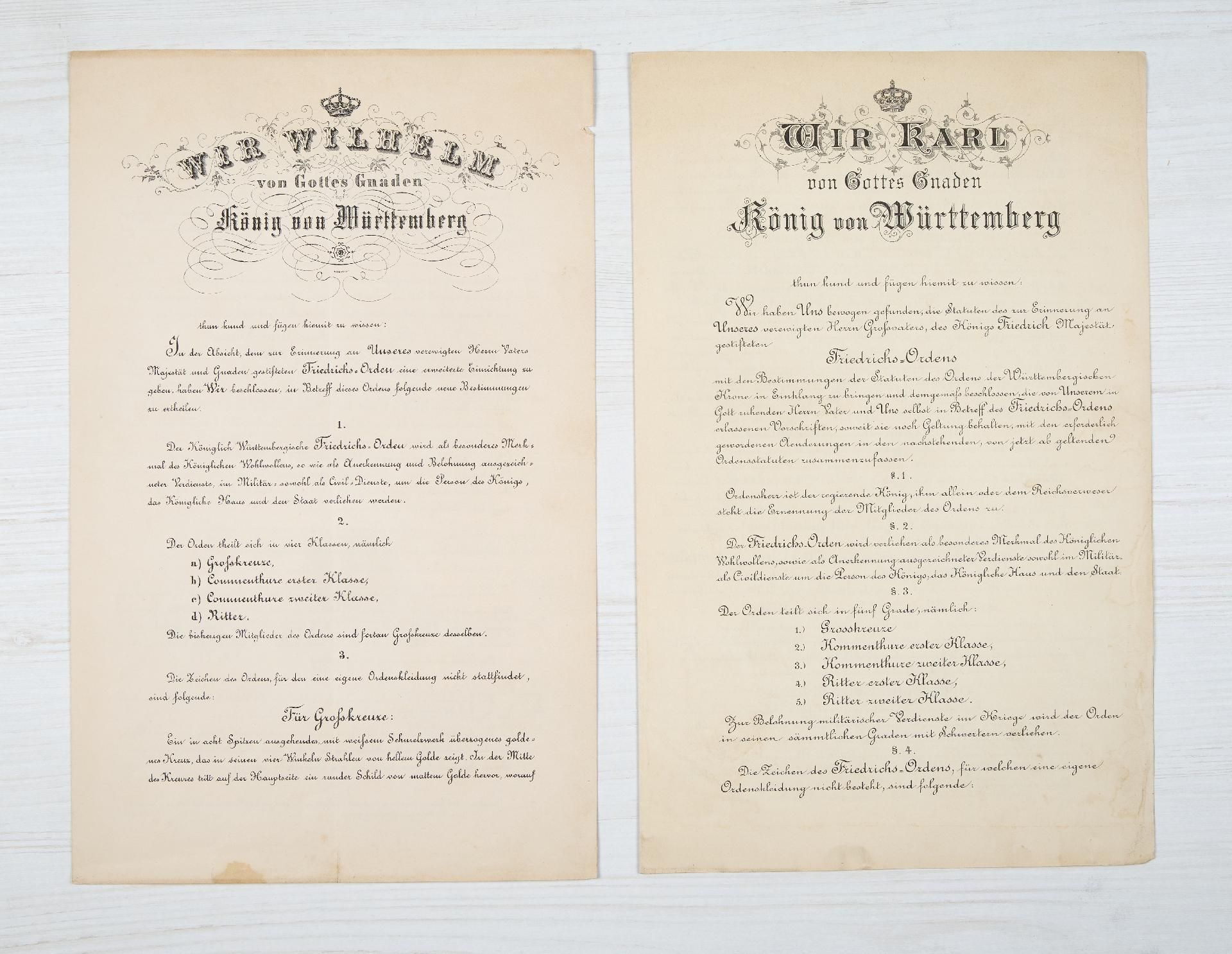 Württemberg : Auszeichnungs- und Dokumentennachlass des Generalleutnants z.D. Konrad Adolf v. We... - Bild 12 aus 24