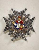 Königreich beider Sizilien : Order of St. Januarius Breast Star to the Ornamented Necklace.