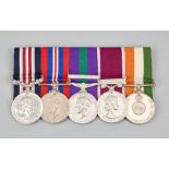 Grossbritannien : Große 5-teilige Ordensspange mit der Military Medal ( Elisabeth II.) an Sgt. ....