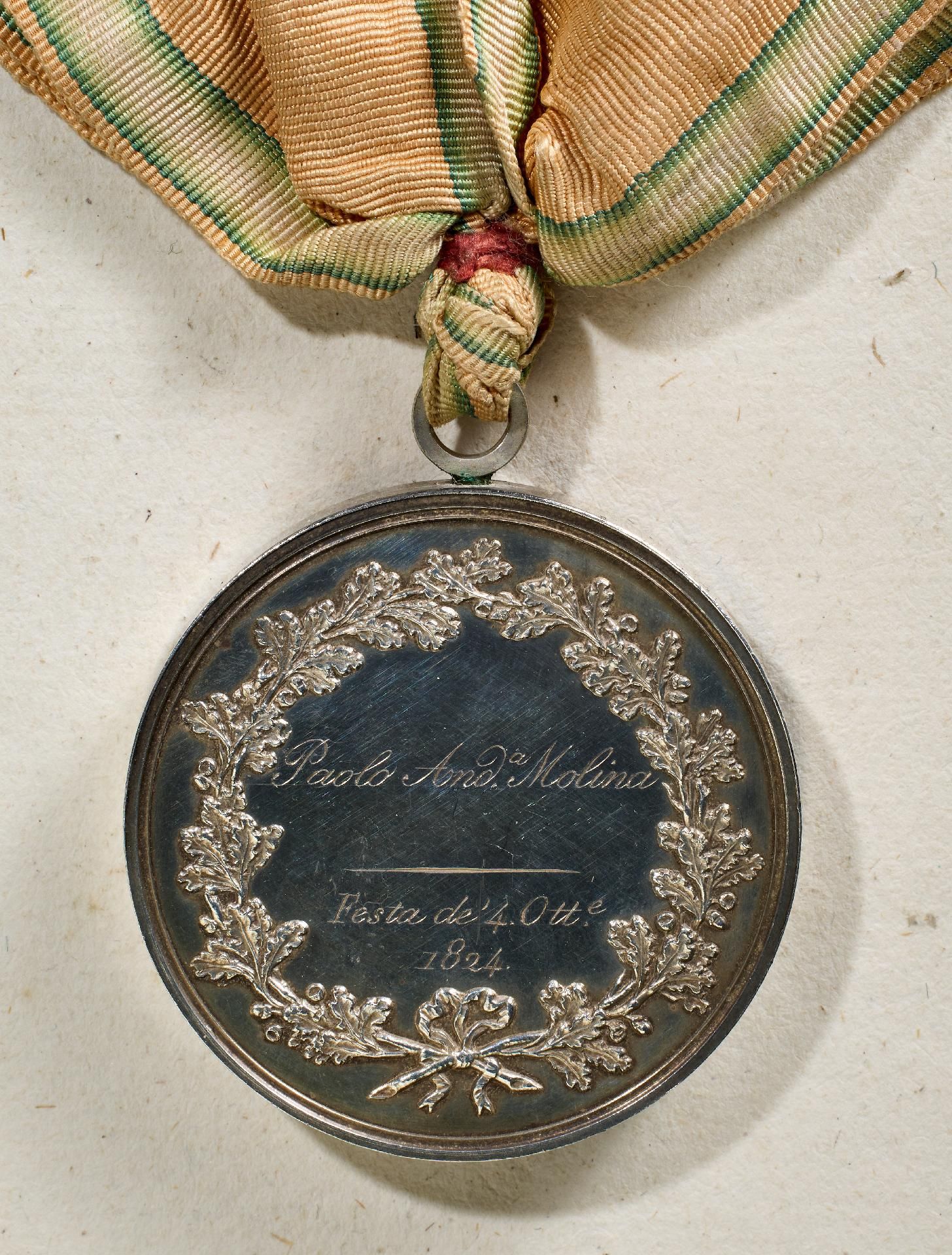 Österreich : Königreich Lombardo-Venetien: Silberne Verdienstmedaille Kaiser Franz I. - Bild 3 aus 4