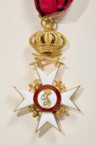 Kingdom of Wurttemberg : Order of the Crown of Wurttemberg: Commander's neck Badge with Swords (...