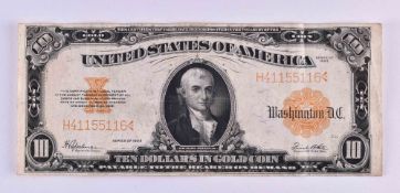 10 Dollar Note USA 1922