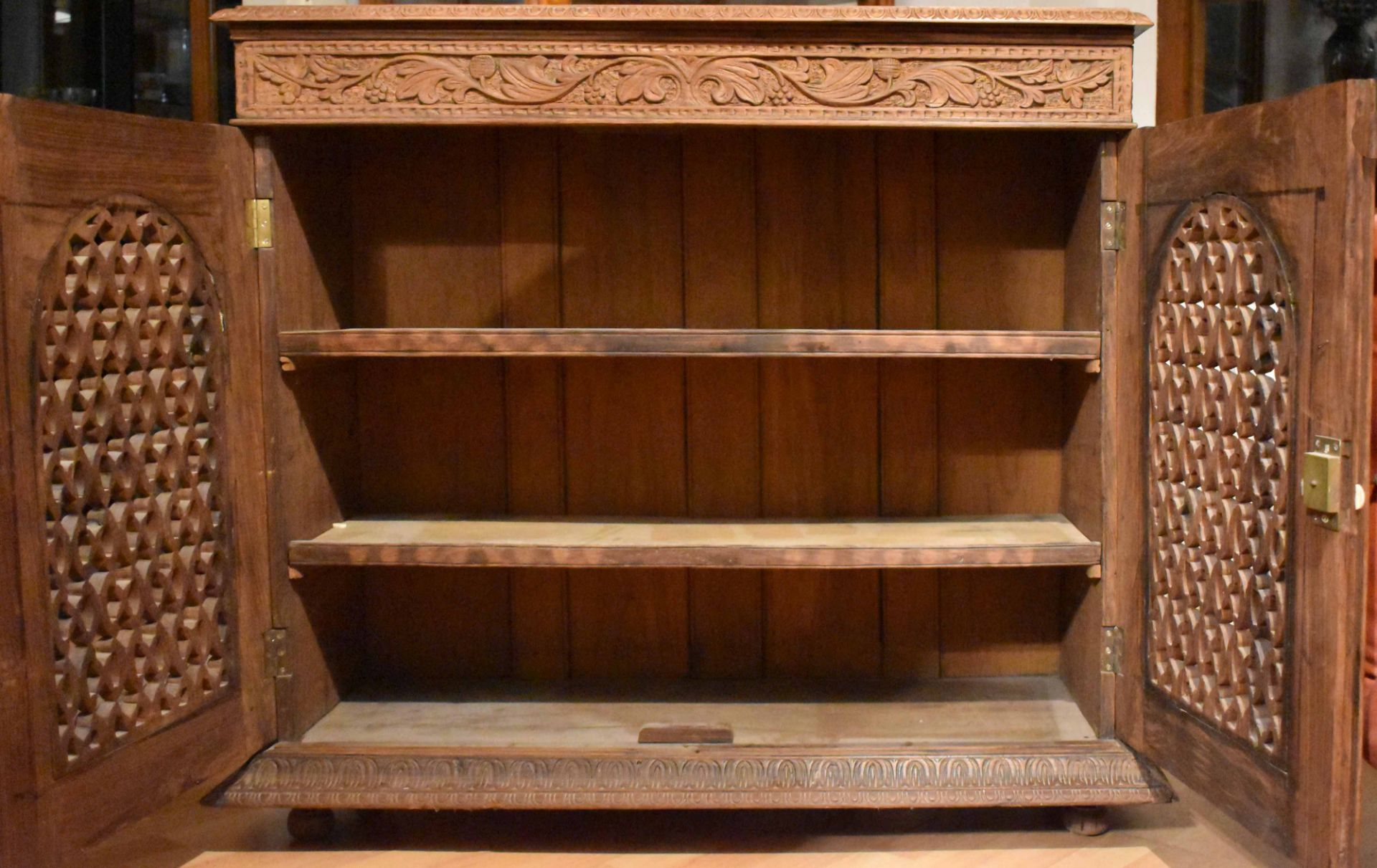 Anglo - Indian carved cabinet circa 1850/60 - Image 2 of 4