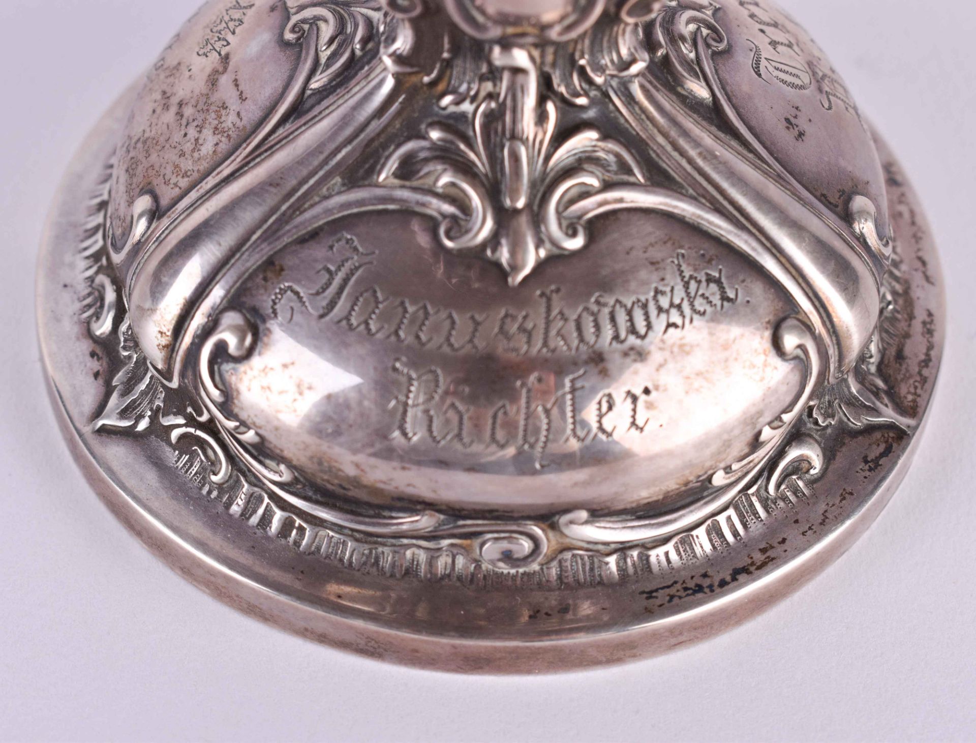Silver lidded goblet around 1900 - Image 3 of 4