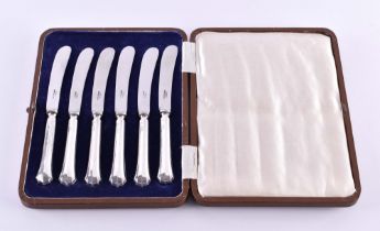 6 fruit knives Art Deco England Sheffield 1919