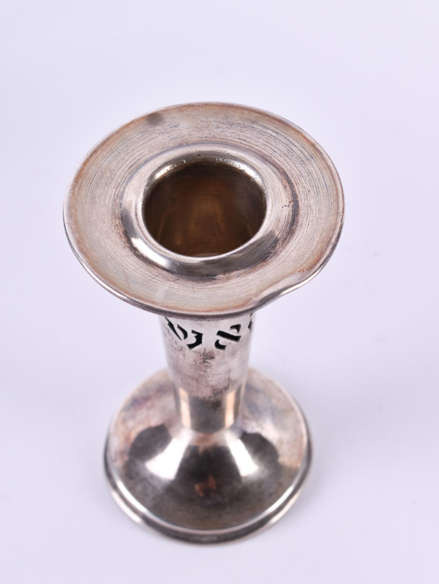 Silver candlestick Judaica - Image 2 of 4
