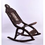 Scissors rocking chair, Moorish/Persian 19th century