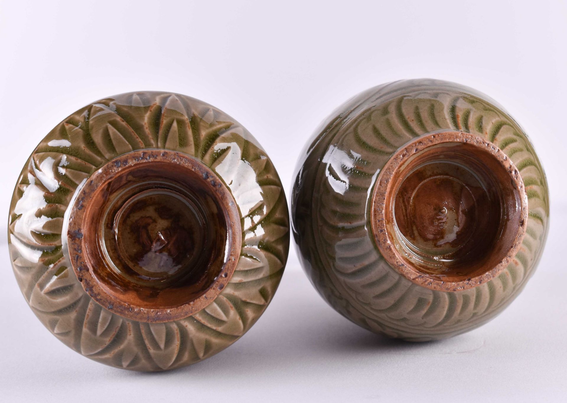 Pair of vases China Yaozhou Yuhuchun - Image 4 of 4