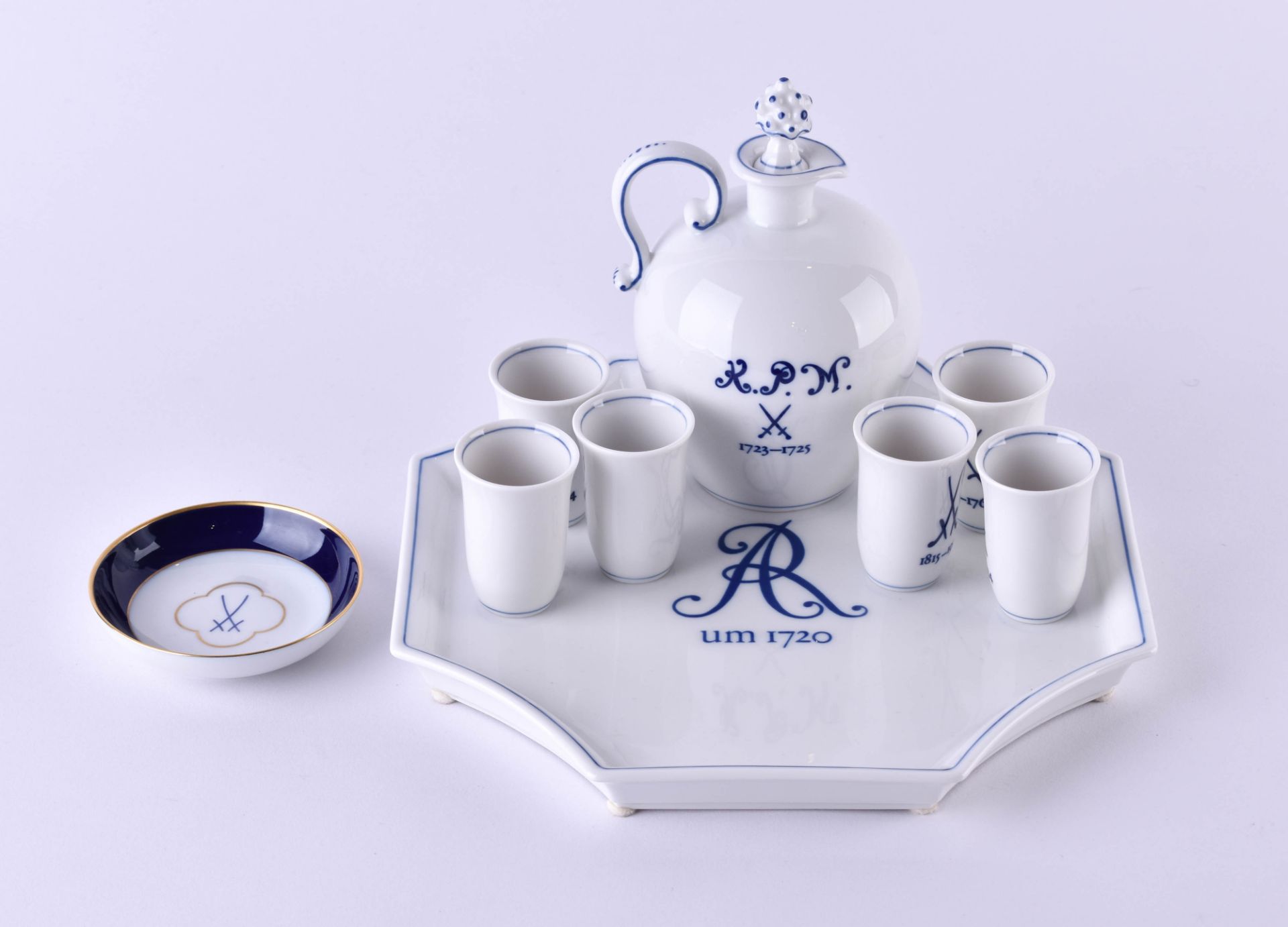 Snifter set with Meissen tray