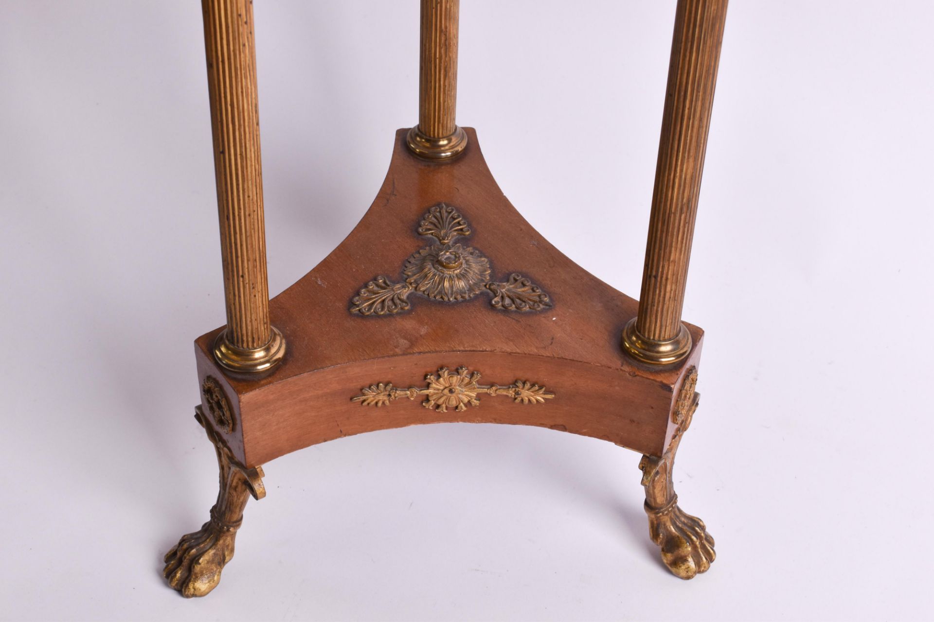 Empire side table made of beech wood & marble, 20th century - Image 2 of 4