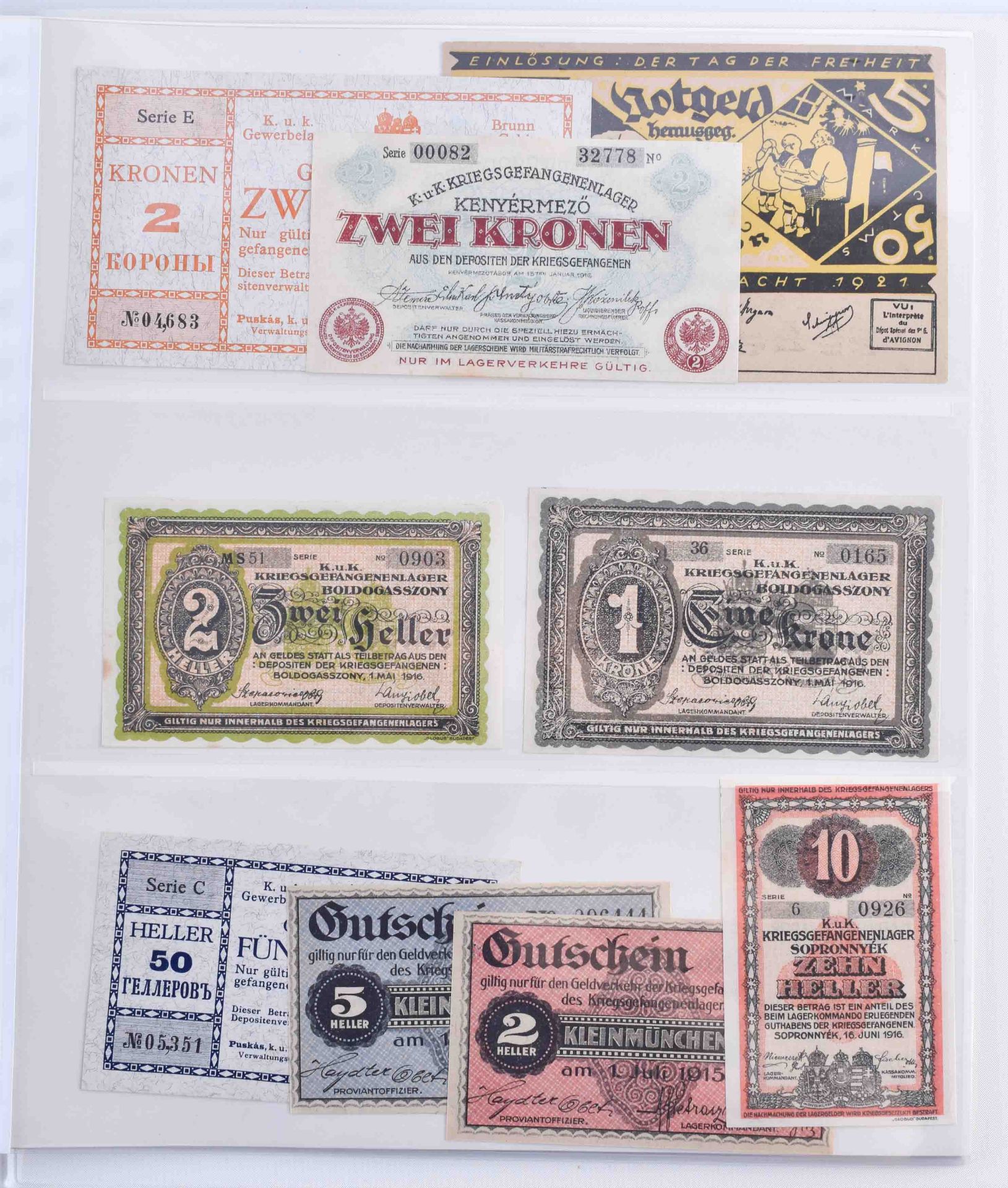 Collection of prisoner of war camp money - Image 3 of 3