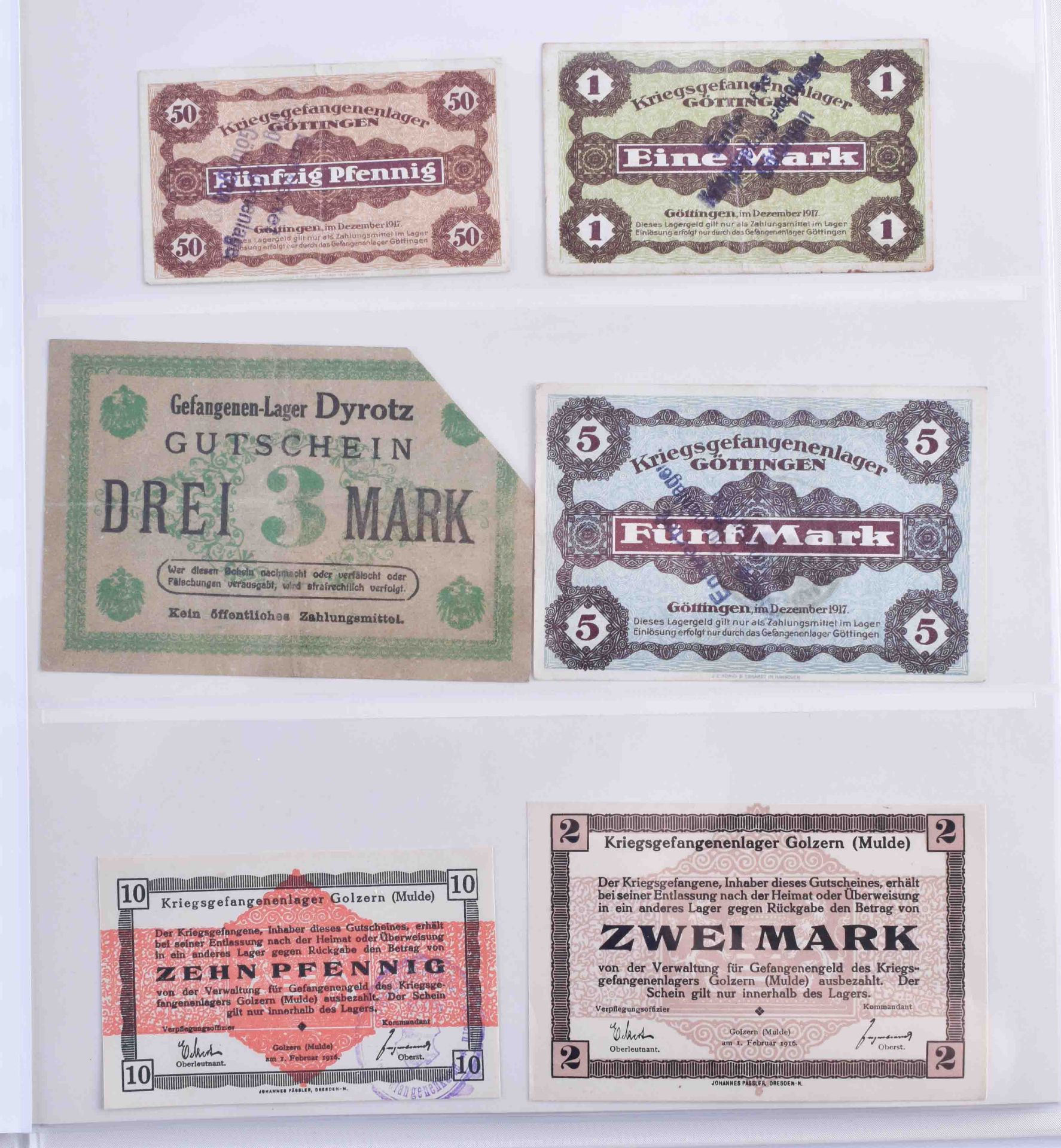 Collection of prisoner of war camp money - Image 2 of 3