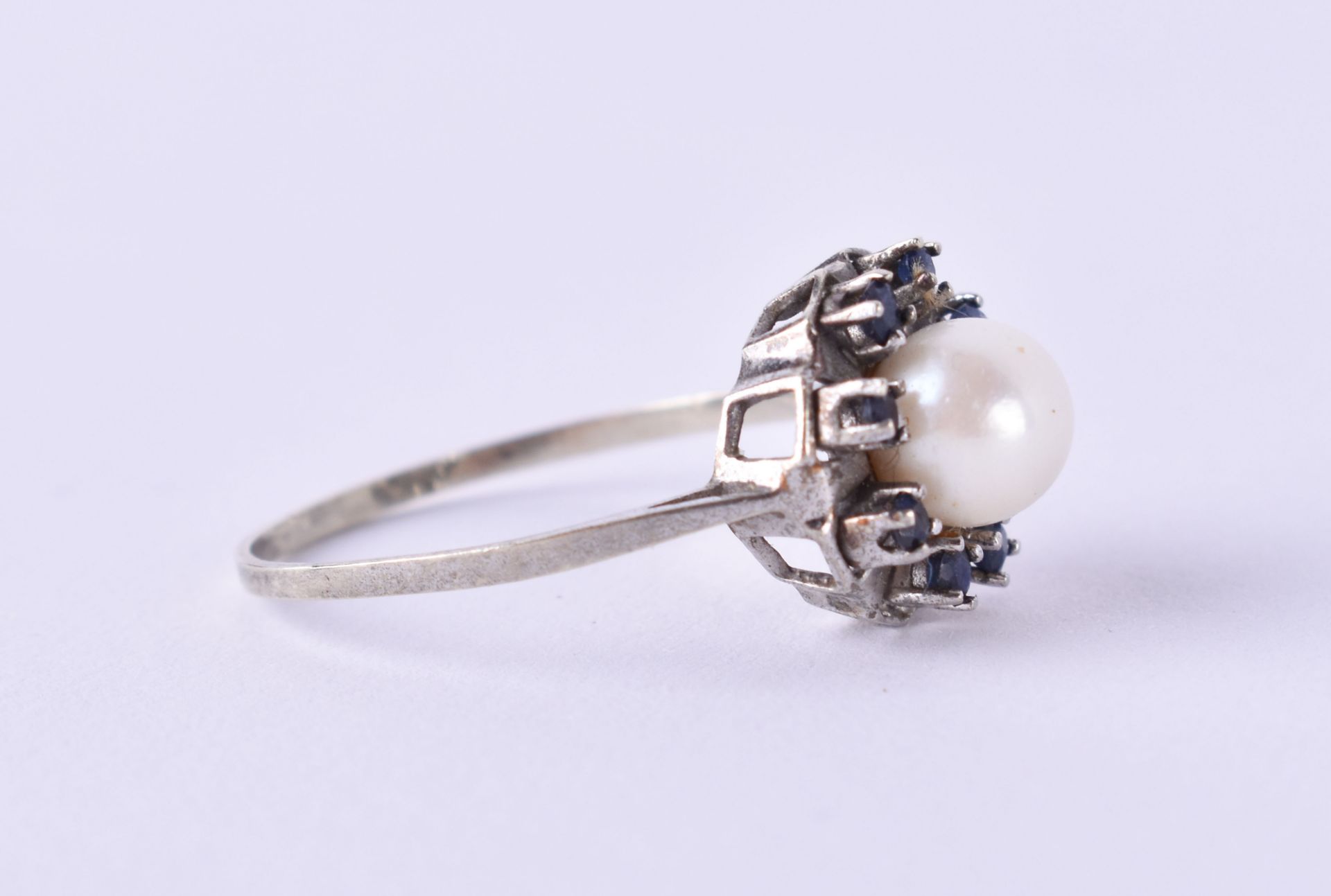 Pearl sapphire ring - Image 2 of 3