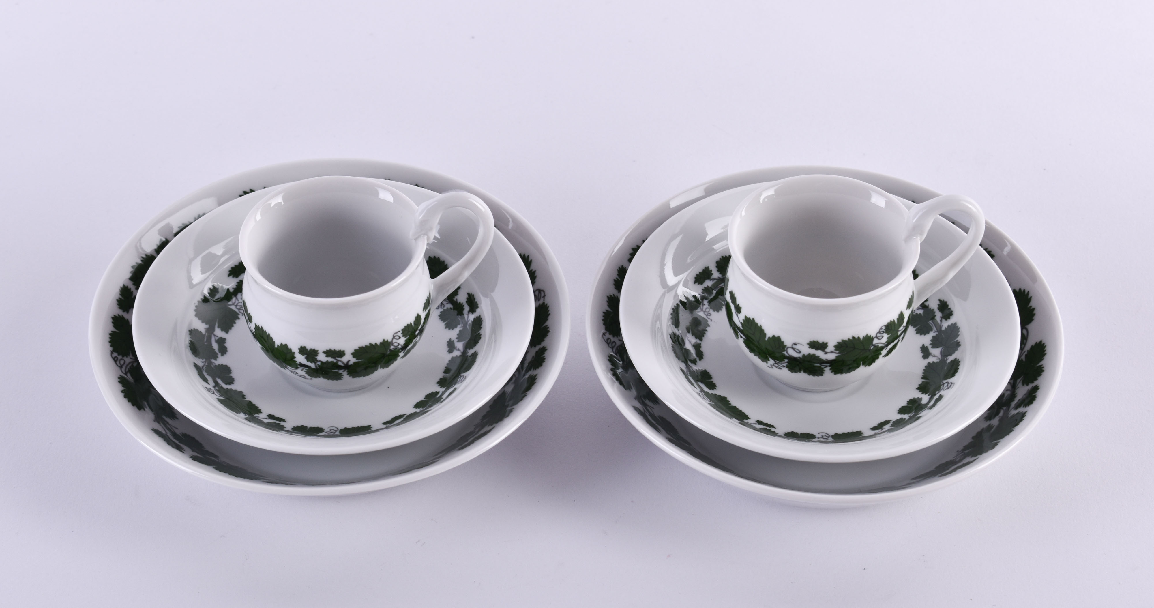 2 mocha sets Meissen - Image 2 of 5