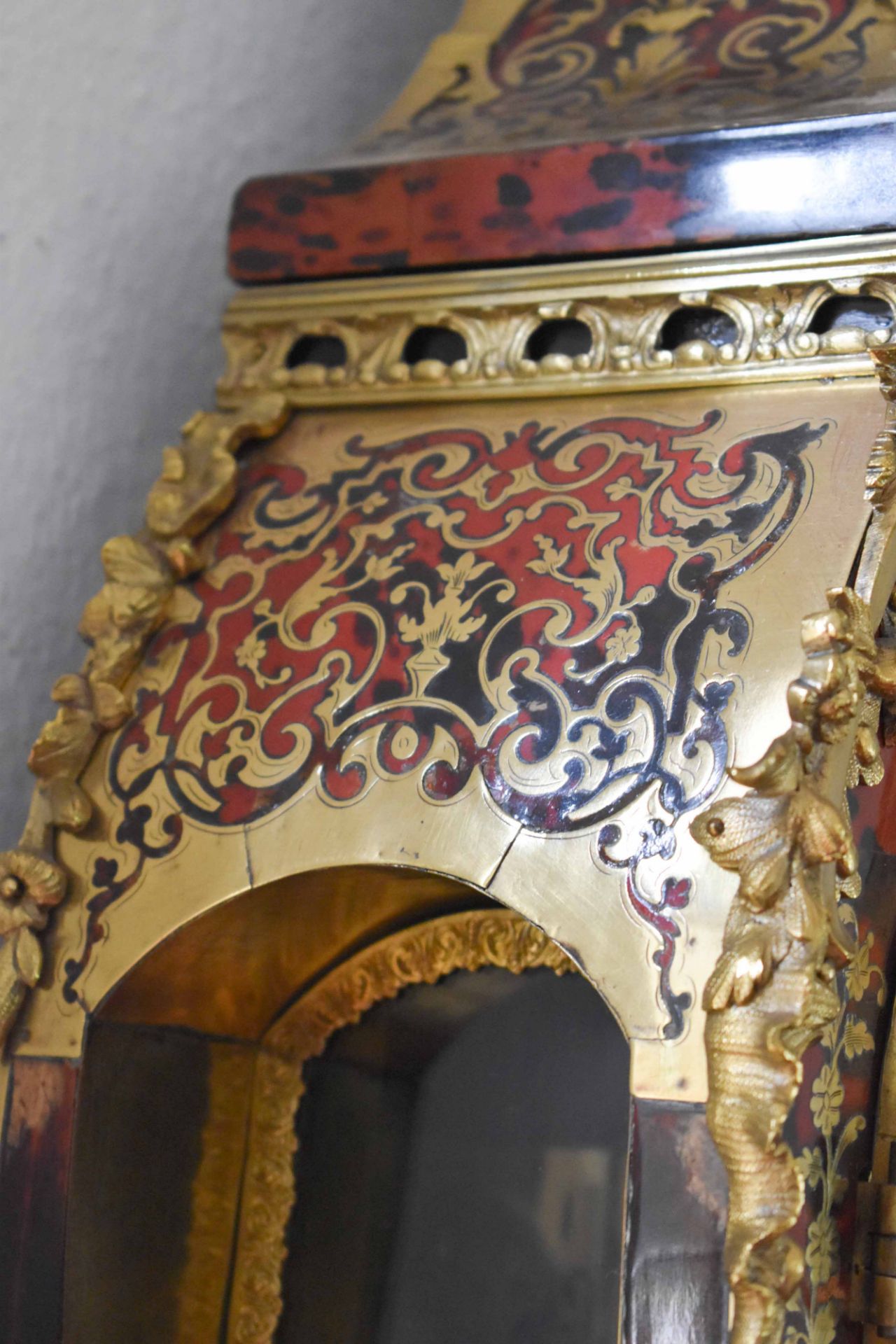 large imposing Boulle clock with console, Paris 18th century  - Image 4 of 6