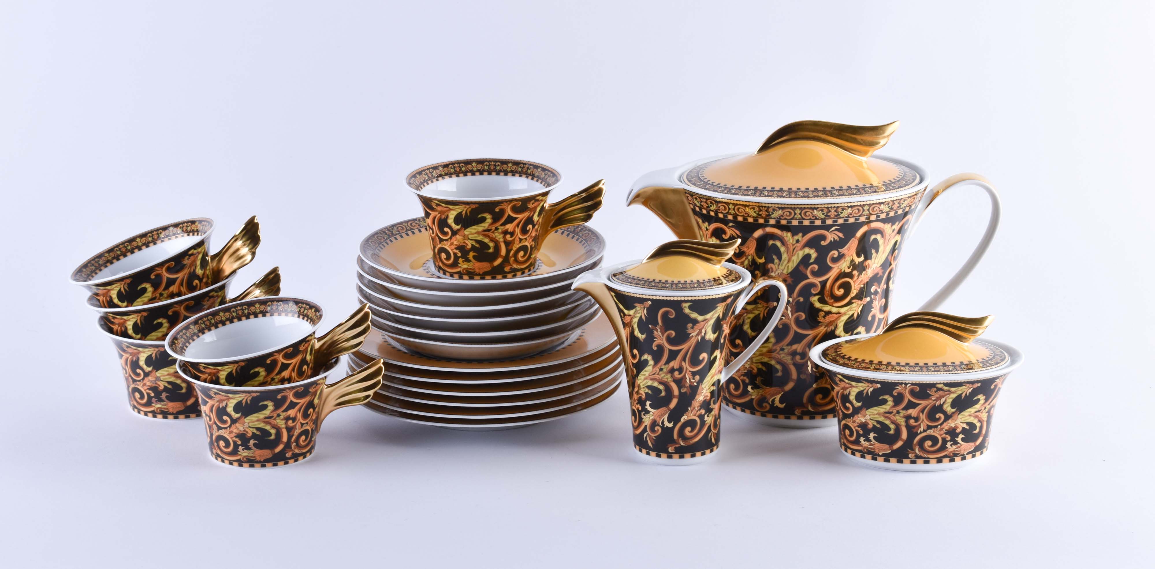 Tea service 6 people Rosenthal Versace Barocco Medusa