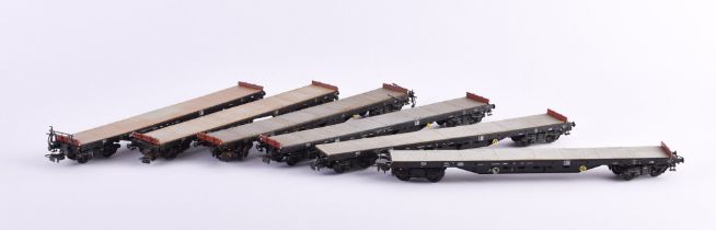 6 Flachwagen/Güterwagen Piko