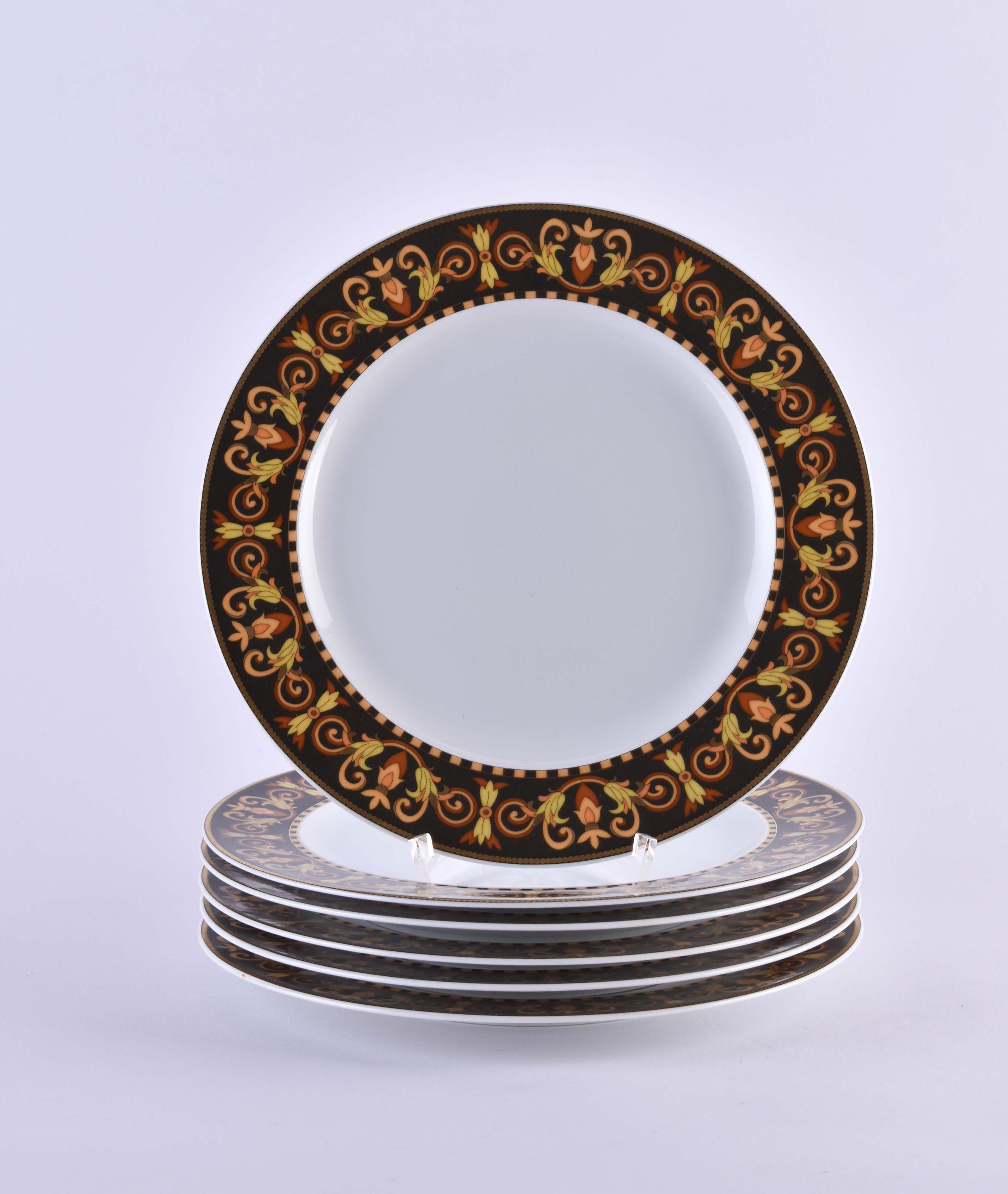 6 dinner plates Rosenthal Versace Barocco 